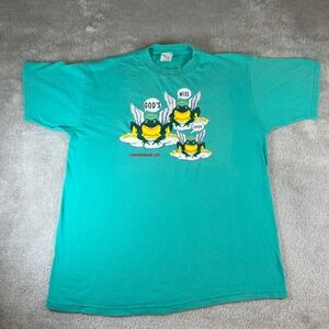 Vintage 90s God's Wise Errr T-Shirt Budweiser Parody USA Jesus Tee Men's Size XL